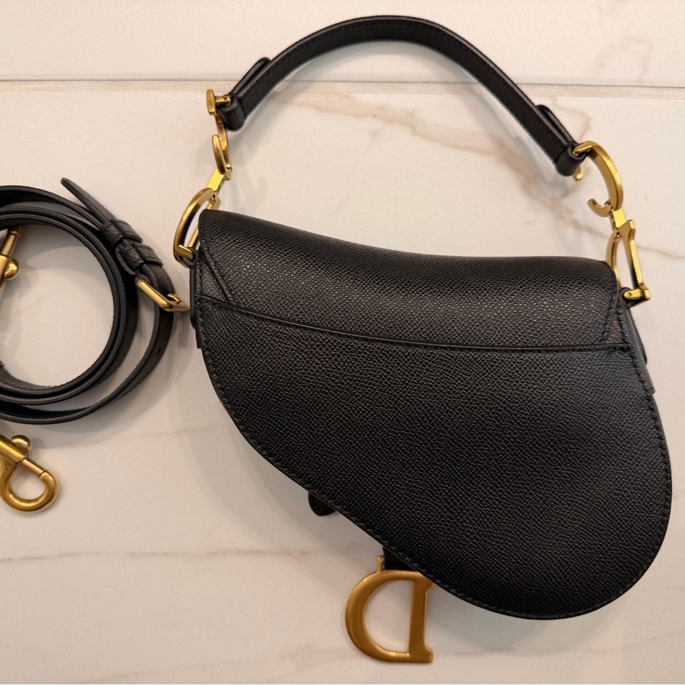 Dior Women's Mini Saddle Bag in Grained Calfskin - Picture 5 of 9